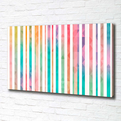 Rainbow Stripes - No Frame Print on Canvas