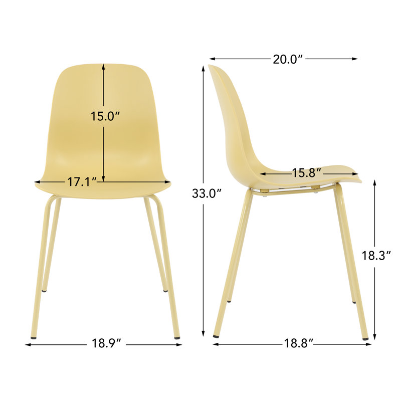 Chaise d'appoint Almeda Cheatham, Jaune