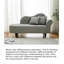 Chaise longue de style européen en bois massif et cuir pour chambre et salon-385085626