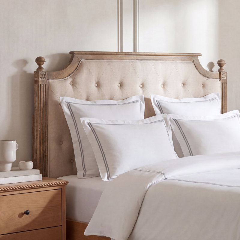 Moneta Upholstered Headboard, Beige, Queen