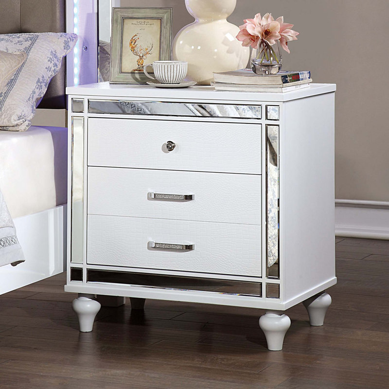 Table de chevet 1pc, Blanc