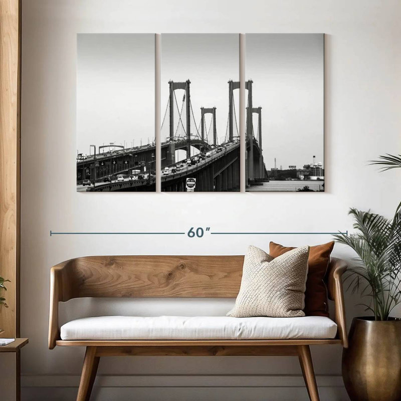 Lilie, pont du Delaware, monochrome, H 32 po x l 50 po