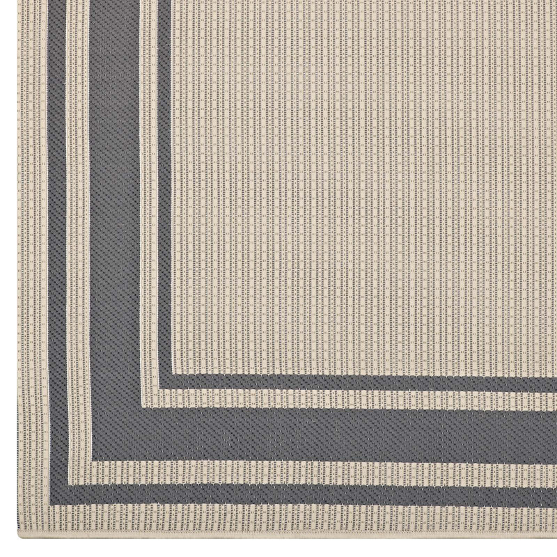 Rim Solid Border Borderline Indoor and Outdoor Area Rug by Modway, Rectangle 8' x 10'