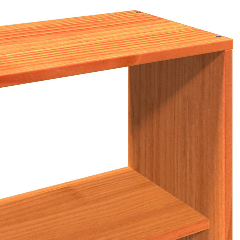 65-32 Solid Wood Bed, 150 x 200 cm, Wax Brown