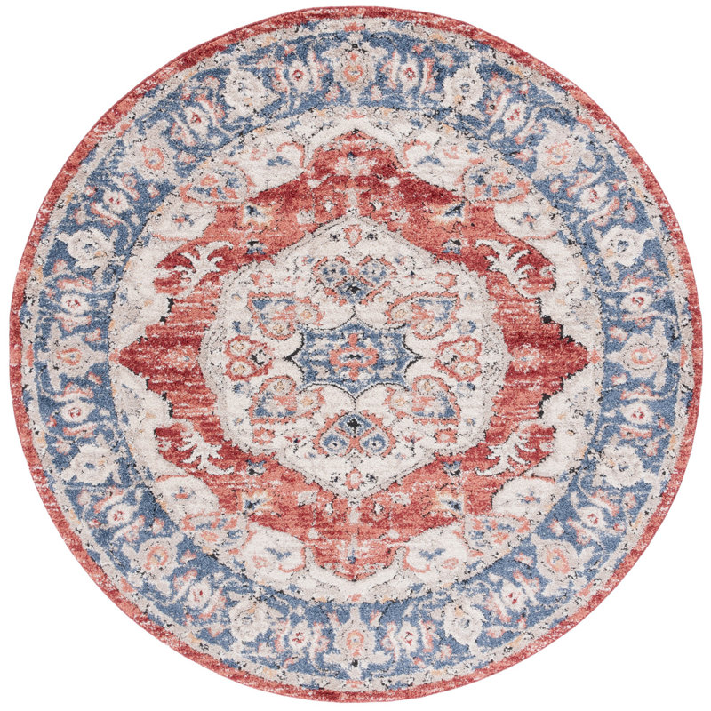 Luna Performance Oriental Rug, Round 6'7"
