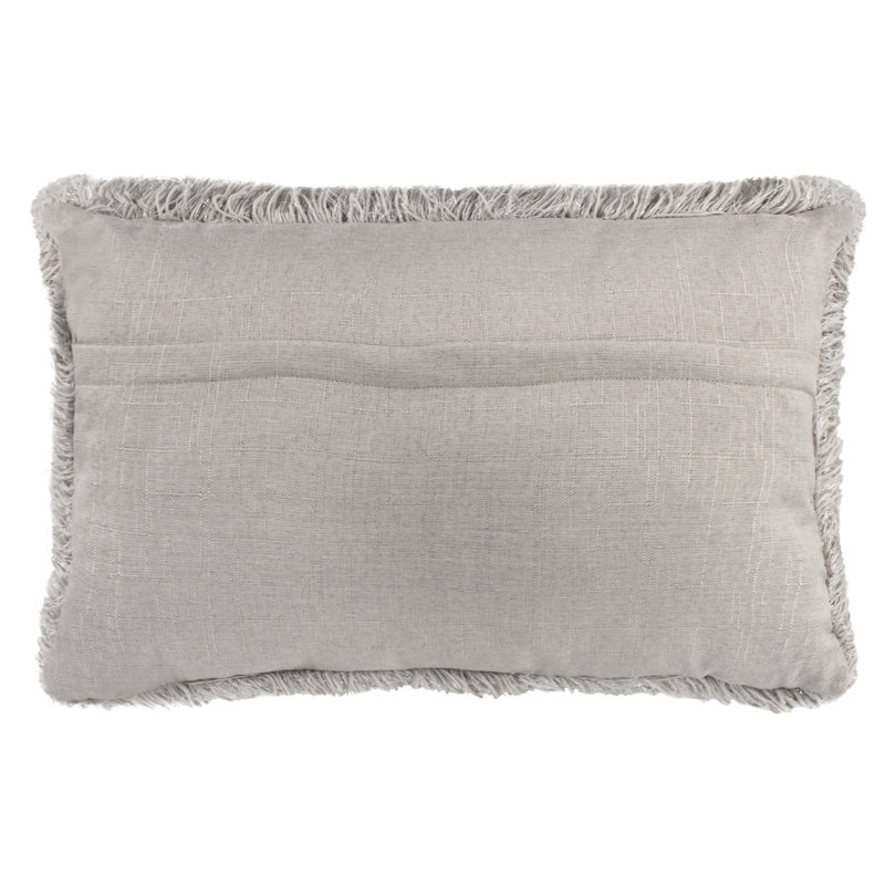  Pillow Cover and Insert, Metalic Silver, 14" H x 24" W x 2" D
