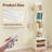 6-Tier Floor Bookshelf with RGB LED Lights, Geometric Design Corner Bookcase, 54" Tall Modern Storage Shelf For Home Office and Living Room-550619761