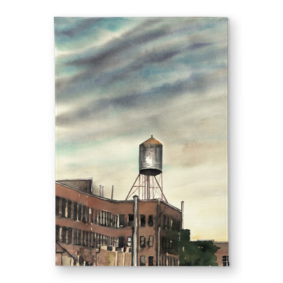 Water Tower in New York Door Mat - Industrial Home Decor