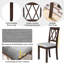 Chaises de salle à manger robustes, siège rembourré en bois d'hévéa, cuisine de style campagnard-2146805287