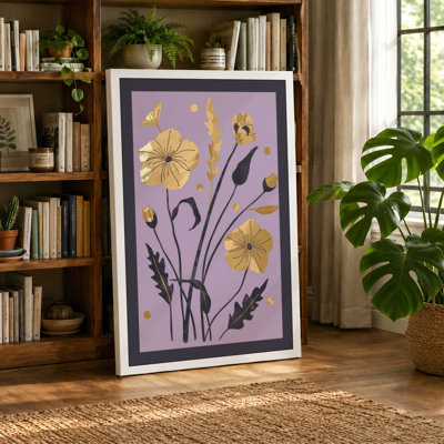 Yellow Blooms Study Botanical - Wrapped Canvas