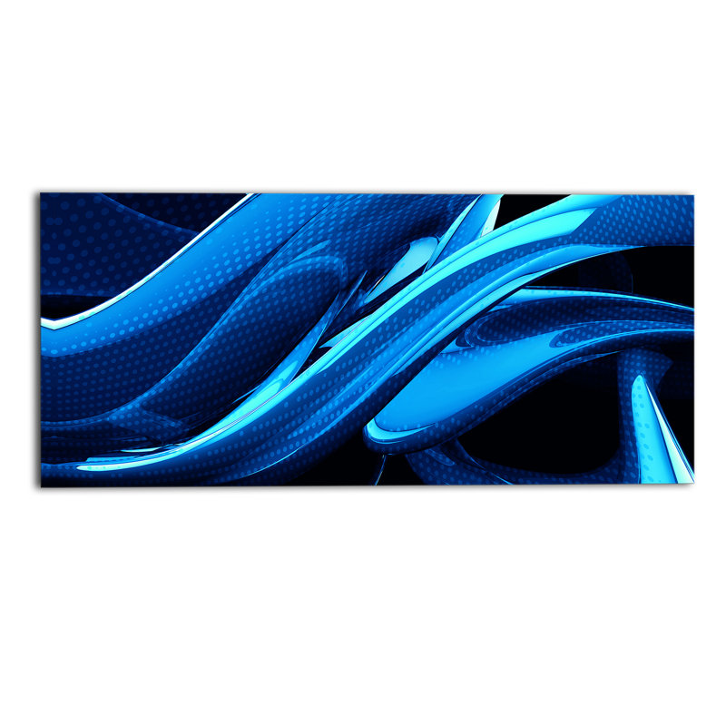 « liquid blue », impression sur toile tendue