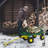 CAPHAUS Metal Garden Cart, w/ 180° Adjustable Yellow Handle, w/ Mat and Strap, 880 lbs Capacity-95773223