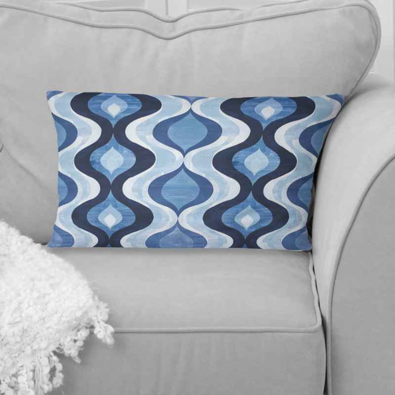 Coussin lombaire moderne bleu Ogee Patten