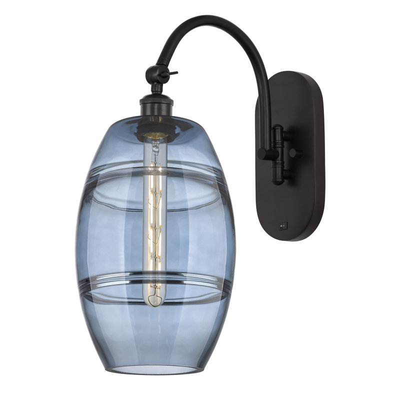 Dundrod Steel Armed Sconce, Princess Blue, Oil Rubbed Bronze
