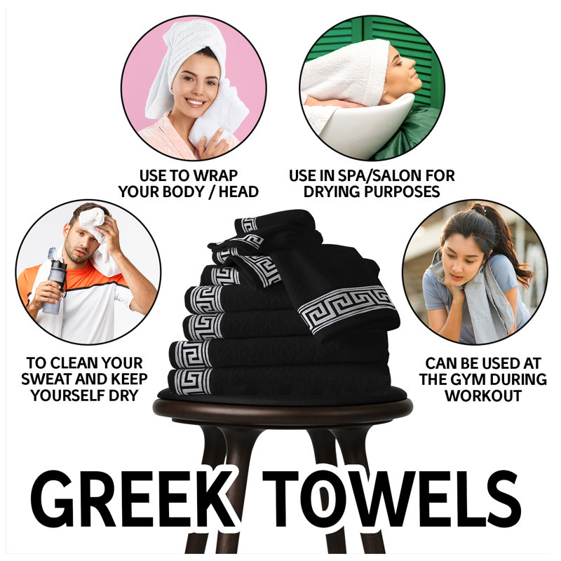  3 Piece Bath Sheet Same-Size Bale, Black, 2x Jumbo Bath Sheet