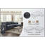 Canapé-lit moderne en chenille bleu-gris, canapé compact à 2 places avec deux ports de chargement USB et poches latérales pour les petits espaces