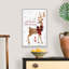 «Season's Greetings Deer», reproduction d'art textuel sur toile-370937646-370937647