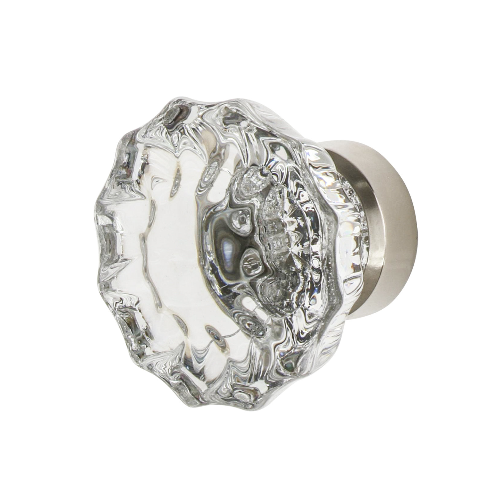 Nostalgic Warehouse Crystal 1 3/8" Cabinet Knob, Polished Nickel