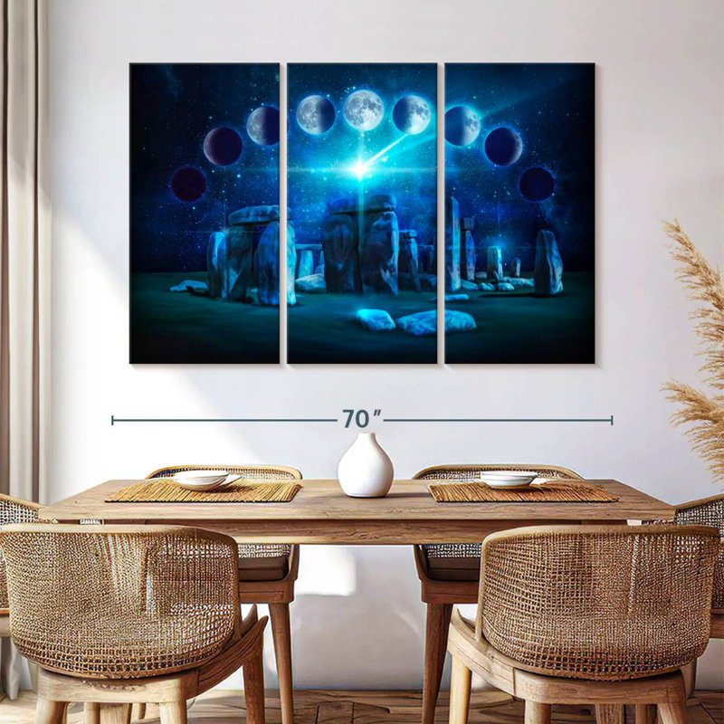 Rorry Stonehenge Moon Phases, 42" H x 65" W