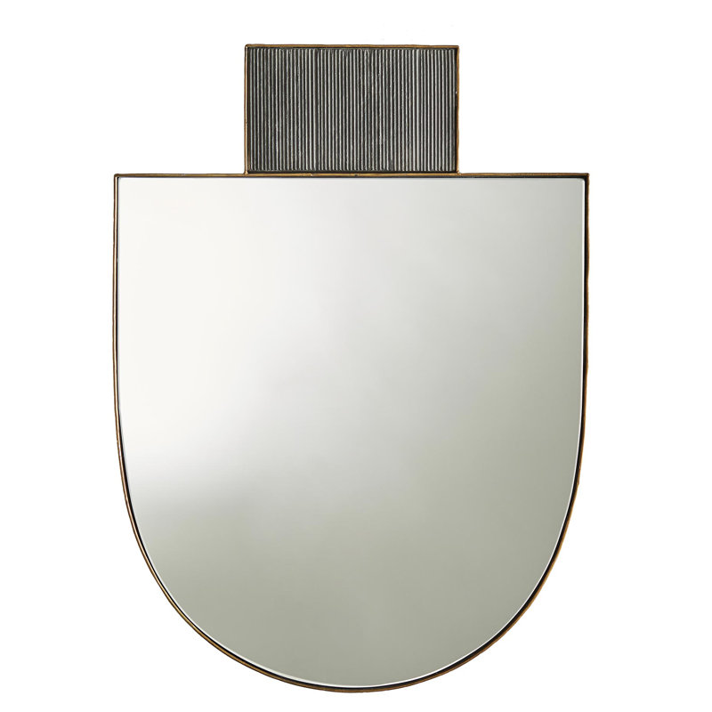 Lianna Half-circle Marble Wall Mirror
