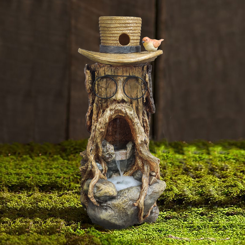 Weather Resistant Floor Fountain with Light