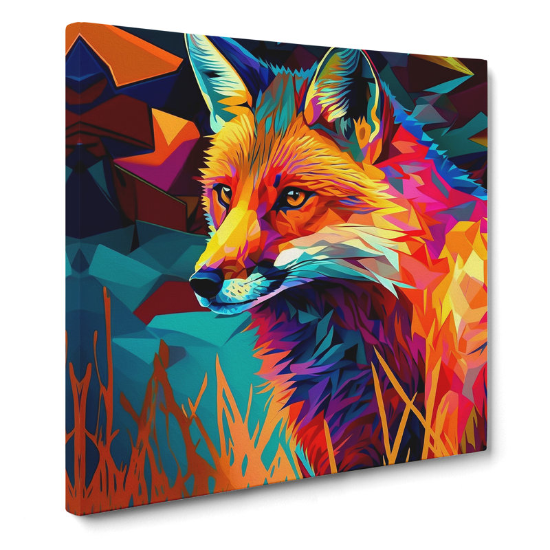 Fox Fauvism - Wrapped Canvas, 50cm H x 50cm W x 3cm D