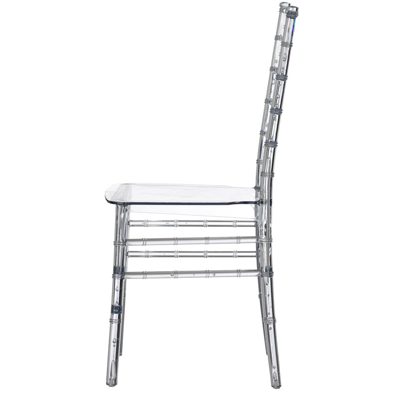 Kober Slat Back Side Chair in Clear