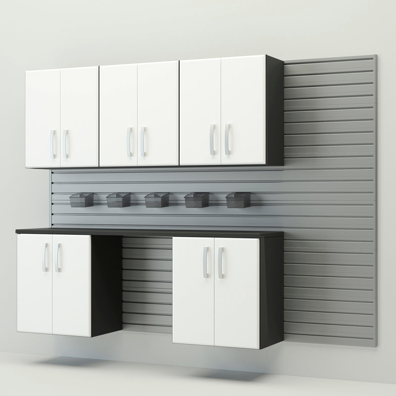 16 Piece Plastic Storage System, White