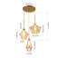 Lustre suspendu en verre 3 lumières