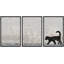 Pop Urban Street " Black Cat Silhouette Triptych Graffiti & Street Art Cities Scenic Urban " 3 - Pieces-92414383-92414382