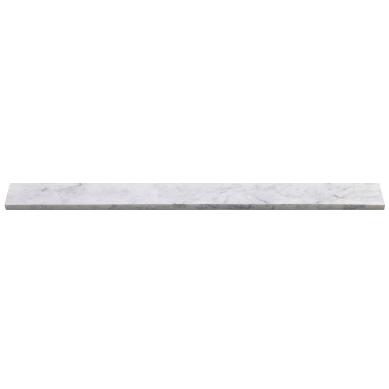 Garniture de tuiles arrondies en porcelaine 3 po x 24 po Marmo, Bianco