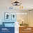 18" Black Flush Mount Ceiling Fan With Light, 6-Speed Quiet DC Motor, Dimmable LED For Bedroom-1712167328