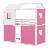 Bunk Wood House Bed With Tent-1843614667-1843614664