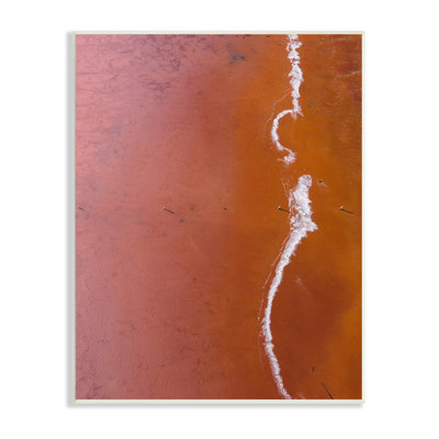 Soleil, paysage brûlé, orange foncé, photographie aérienne du désert, estampe numérique, art texturé par Birch & Ink
