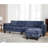 5 Seat Modular Sofa,With Storage Ottoman, Convertible Sectional Sofa, L Shaped Couch ,  Reversible Chaise ,Riveted Sofa,Chenille-242670262