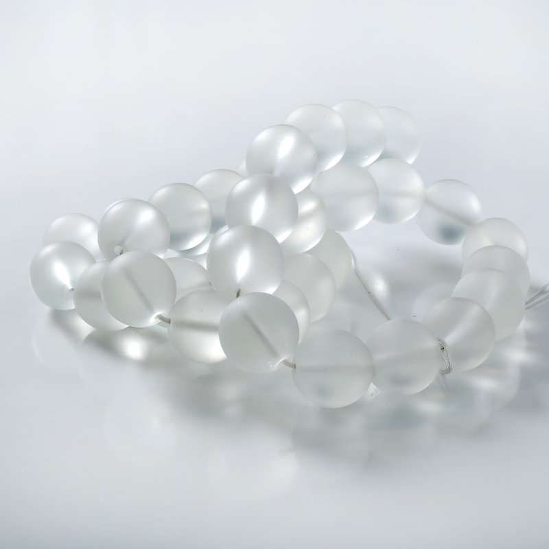 Approx. 21" Long Frosted Glass Beads
