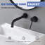 Robinet de salle de bain mural à poignée simple avec drain-101454204