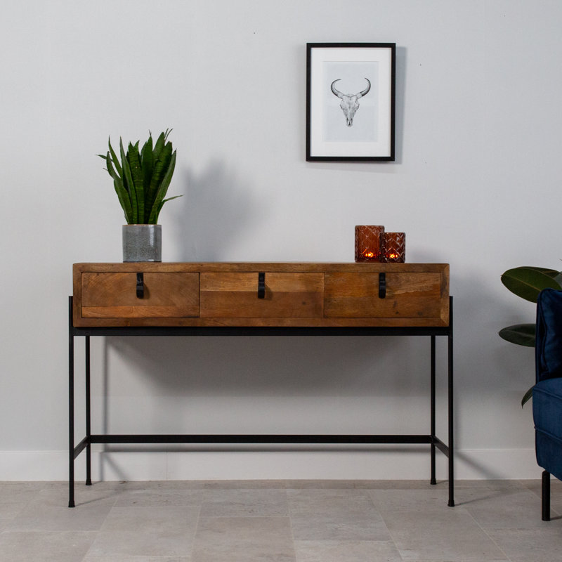Mercedes 120cm Solid Wood Top Console Table