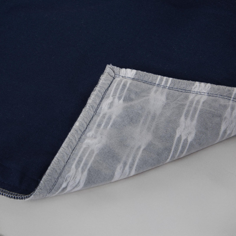 Jeté en coton / polyester, Bleu / blanc, Mélange de duvet
