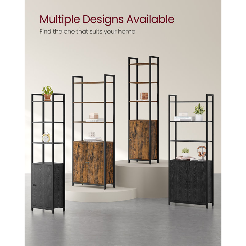 62.8‘’H Storage Bookshelf, Rustic Brown