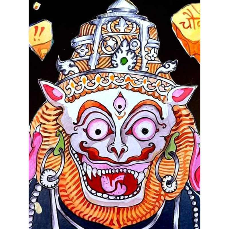 Lord Narasimha | Aquarelle sur papier | Mangaly Ghosh