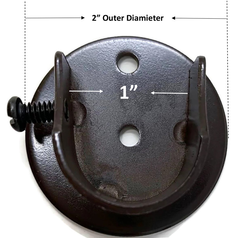 Support de fixation pour rideau intérieur Petillo, Bronze, H 1 po x l 2,375 po x P 2,375 po