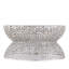 Table basse carrée de 32 pouces de style sculptural ouvert moderne en aluminium argenté classique