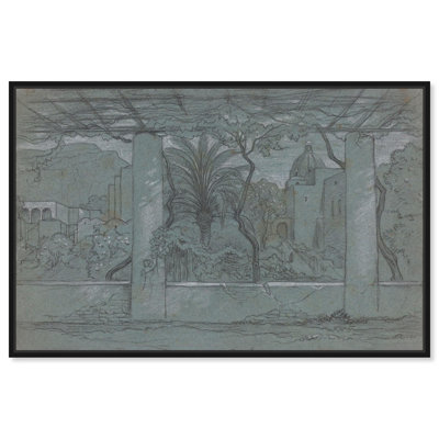 Terrace and Garden Capri Canvas Vintage Illustrations by Art Remedy