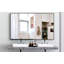Miroir de salle de bain rectangulaire surdimensionné de 60 po x 40 po avec cadre noir