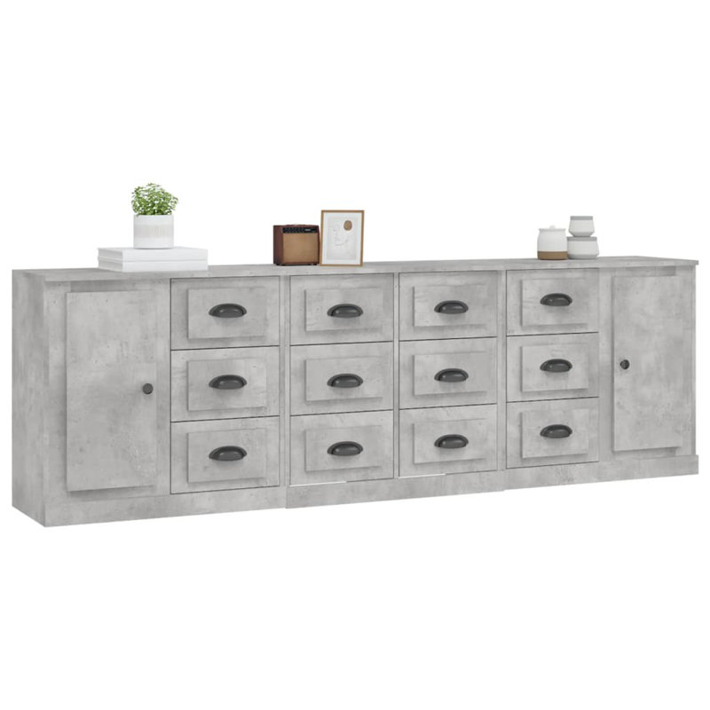 Halchita 35.5 cm W Display Cabinet, Concrete Grey