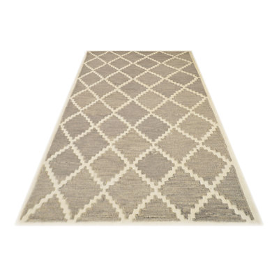 Romantic Geometric Wool Hand Woven Area Rug