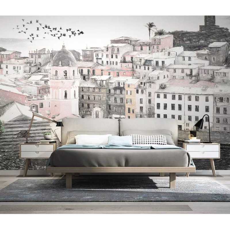 Papier peint amovible Cityscape Architectural, L 48,96 po x l 75 po
