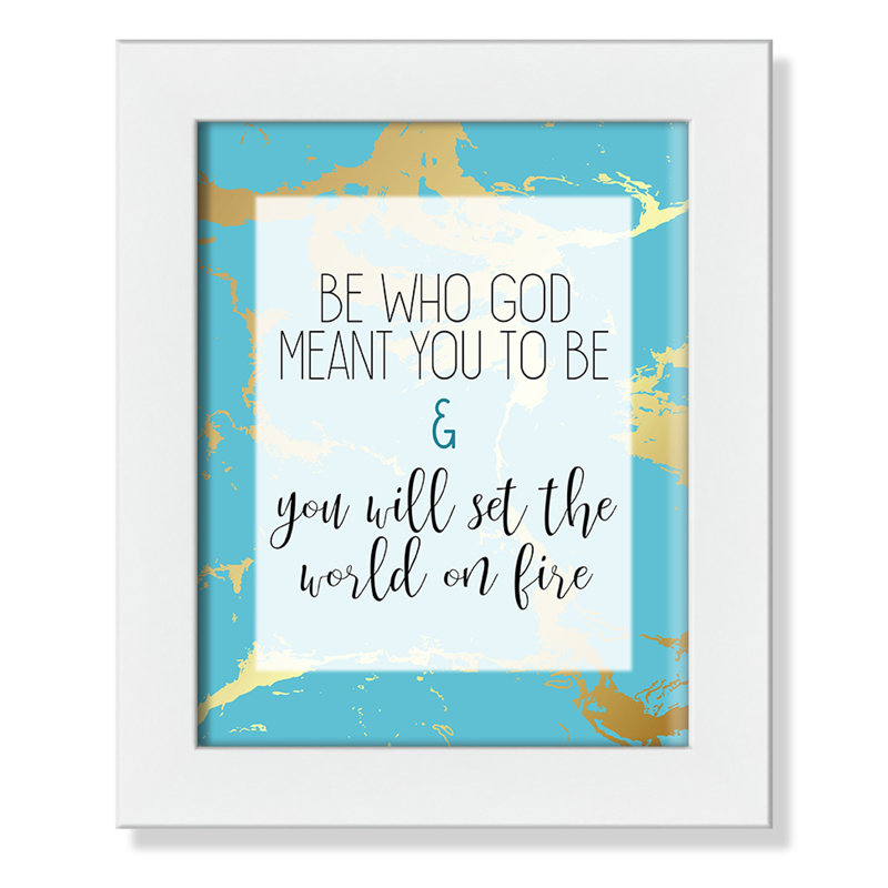 Set the World' Framed Art, White Framed, 12" H x 10" W x 0.63" D