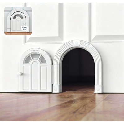 Cat Door Interior Door -Clean Invisible, Large No-Flap Pet Door For Cats  , Easy Diy Setup, No Training